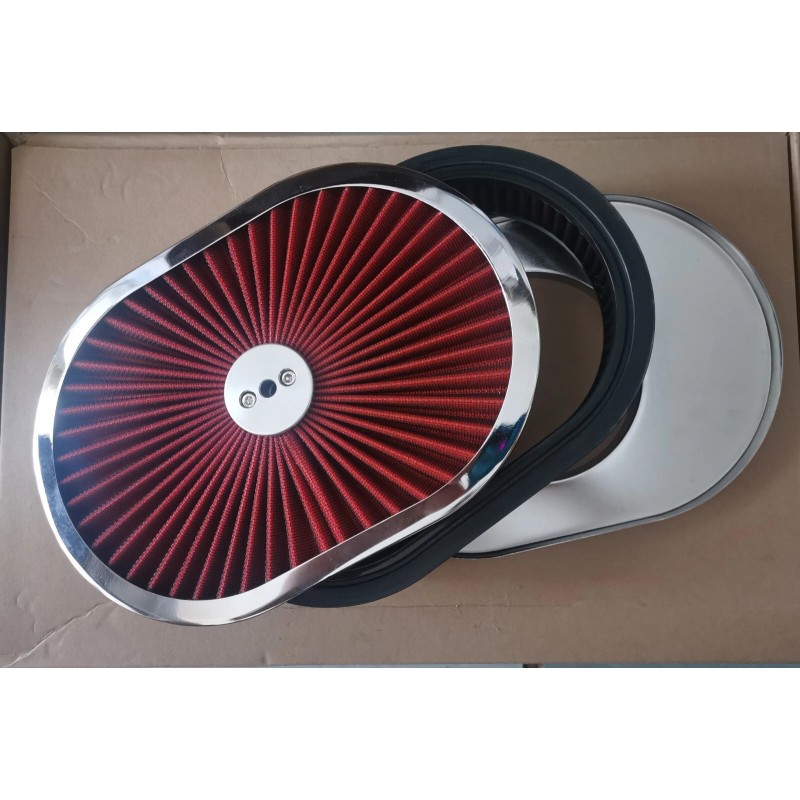Rodspeedracing SBC BBC 12" Super Flow Oval Washable Air Cleaner