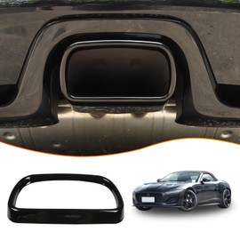 Stainless Steel Exterior Accessories Exhaust Tailpipe Decoration Frame Cover Trims for Jaguar F-TYPE 2024 and Up Auto Accessories (Glossy Black)