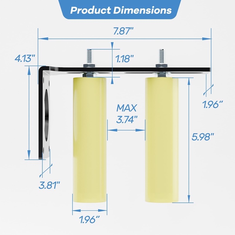 TOIMIOTOIM Heavy Duty Slide Gate Guide Roller 6" Sliding Gate