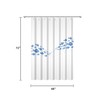 Yeele School of Fish Minimalist Ocean Wave Shower Curtain, Blue