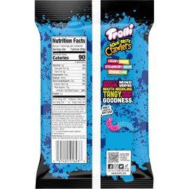 Trolli Sour Brite Crawlers Candy, Sweet and Sour, Gummy Worms, 7.2 oz