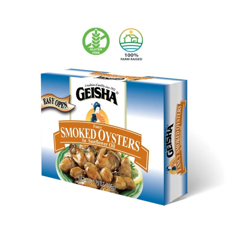 Geisha Smoked Oysters 3.75 oz (Pack of 12)