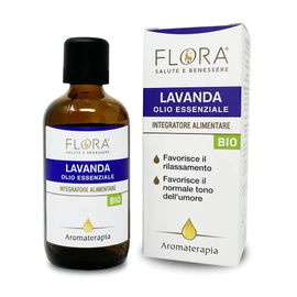 FLORA 100% Pure Lavender Essential Oil - Dietary Supplement - 100ml - Promotes Relaxation (Stress & Sleep), Promotes Normal Mood Tone. Ideal for Aromatherapy