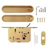 TSOEORET Pocket Door Lock and Pull, Recessed Sliding Door Handle,