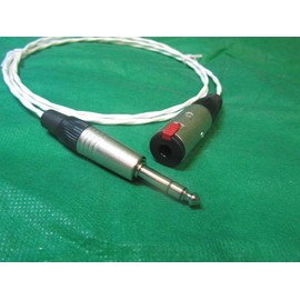 DC Pro Custom cable 4 Ft SILVER PLATED 6.35 MM 1/4" SILVER AUDIOPHILE HEADPHONE EXTENSION CABLE.