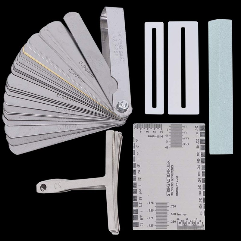 Guitar Tool Set, Including Sander Radius Gauge String Action Ruler
