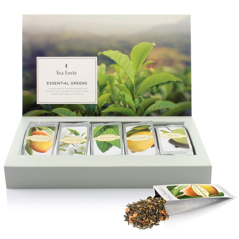 Tea Forte Single Steeps Loose Leaf Tea Sampler, Assorted Variety