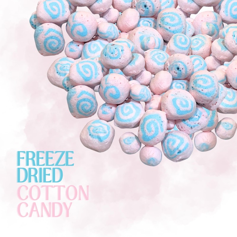 PinkeySmile Cotton Candy Flavored Freeze-Dried Taffy 2 oz– Crunchy &