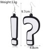 GUOXIAOMEI - Pendientes largos de acrílico para mujer y niña