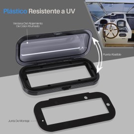 Pyle protector de radio resistente al agua, con ventana abatible. Incluye set de montaje. Negro