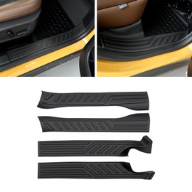 HUYINPJ Inside Door Sill Guards Compatible with 2021-2025 Bronco Sport Door Entry Protector Door Sill Edge Guards for 2024 Bronco Sport Accessories(Inside)