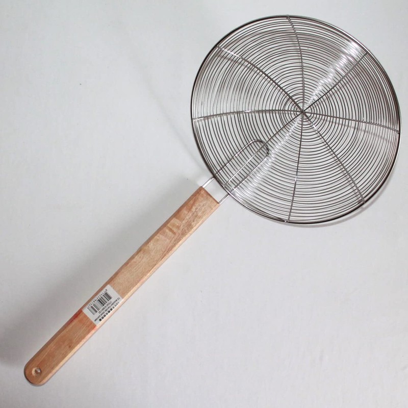 AAF Nommel® Metal Sieve with Wooden Handle Wok Strainer Oil