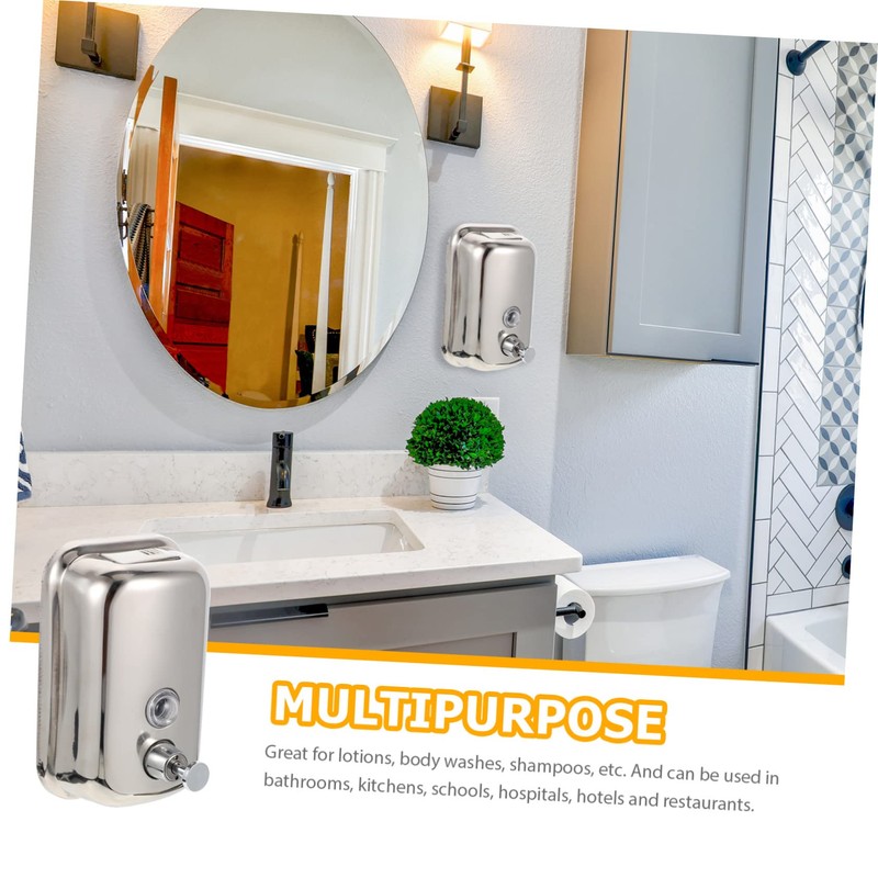 Operitacx 1 Set Wall Mounted Lotion Dispenser Shampoo Container Press