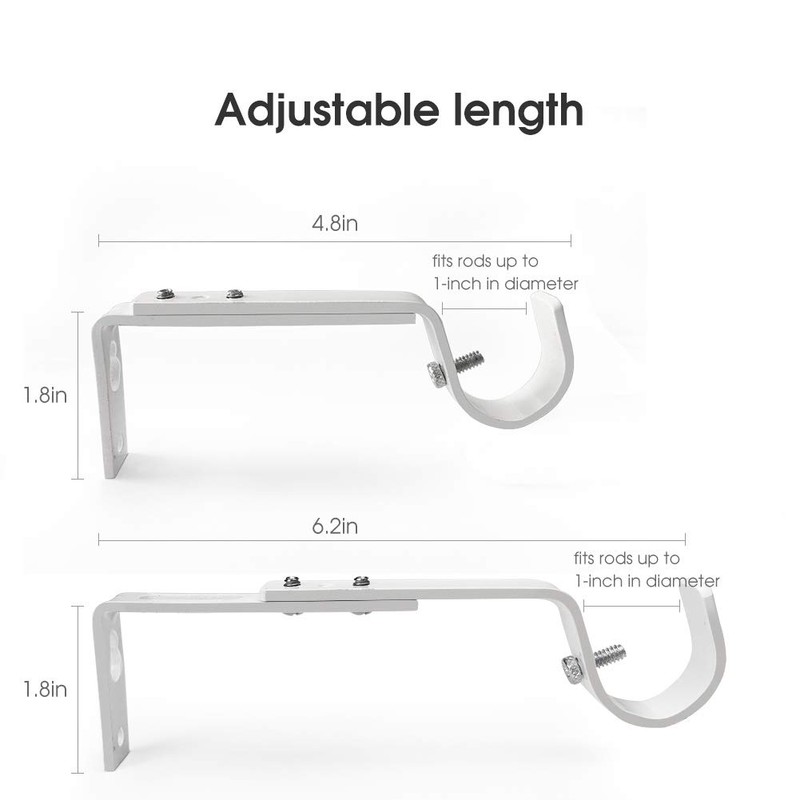 Curtain Rod Brackets Heavy Duty Drapery Hardware Adjustable Rod Holders