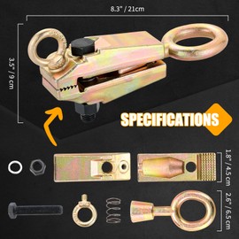 FLKQC 5-Ton 2-Way Auto Body Repair Clamp - Heavy Duty Frame Pull Clamp with Self-Tightening Grips for Top & Straight Pulling, Professional Collision Repair Tool for Cars & Trucks
