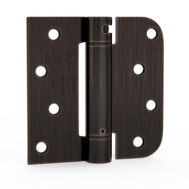 goldenwarm 3pack Oil Rubbed Bronze Door Hinges 4 Inch Self Closing Spring Door Hinge with Square & 5/8" Radius Corners - Adjustable Door Closing, Residential & Heavy-Duty Door Hardware