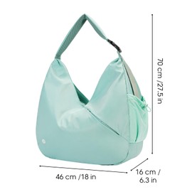 Ceneda Large Gym Bag for Women Sports Duffel Bag with Hidden Yoga Mat Holder & Shoe Compartment Workout Dance Tote Bag with Wet Pocket Overnight Weekender Bag for Travel Yoga (Mint Green)