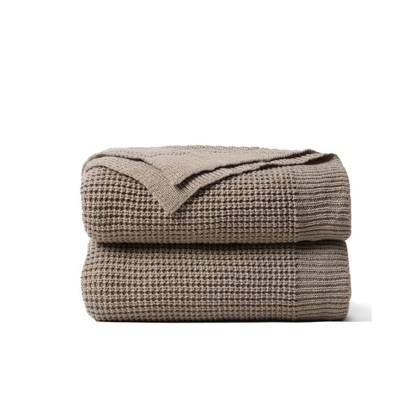 FIYARA Waffle Knit Throw Blanket, Ultra Soft Lightweight & Breathable
