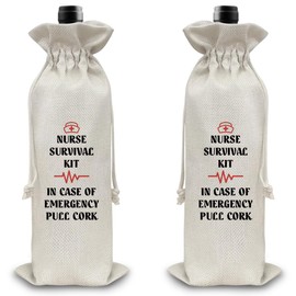 QZJ Nurse Wine Bag Thank You Gifts for Nurses Wine Gift Bag for Graduation Nurse Assistant Nurse Practitioner