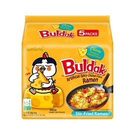 Samyang Buldak Hot Spicy Chicken Ramen Noodle, Various Flavors Instant Food - Flavor: Cheese Flavor, Package: 5 Packs