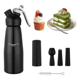 Dispensador De Crema Batida Negro De 500ml