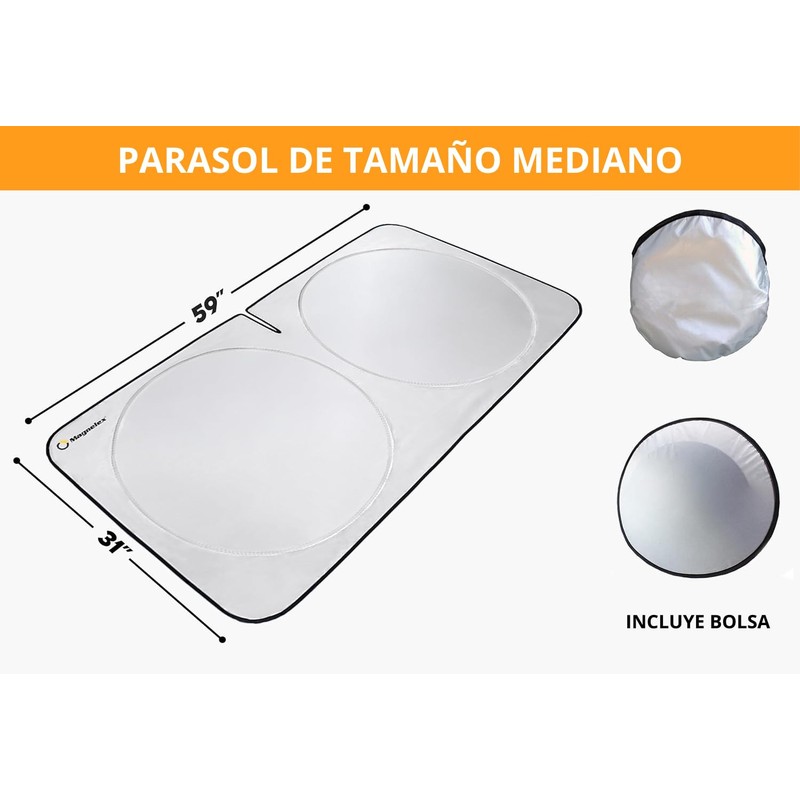 Timotech Parasol para Auto, Cubre Sol para Auto Plegable para