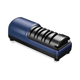 Kitchen knife sharpener electric knife scissor sharpener Polish Slotted Screwdriver Sharpen with Replaceable Wheels (Blue)