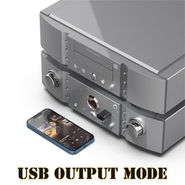 QOFOWIN Mini 2-in-1 USB Bluetooth Receiver,5.4 Wireless Audio Adapter 3.5mm Car Kit Music Receiver for Home/Car Stereo Sound System, Bluetooth Adapter(Aux in) with 3.5mm Cable