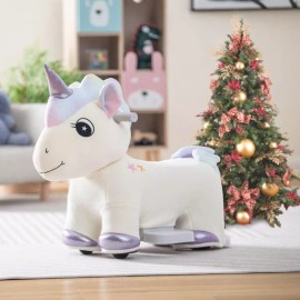 Costway 6V Electric Ride-On Car Toy Washable Removable Gift Kids w/Music and Handlebars