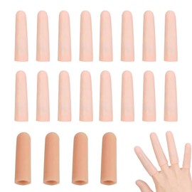 TVETE 指サポーター シリコン 【短い*4長い*16】バーデン結節サポーター スポーツ指保護 関節痛 ブシャール結節 手湿疹 ひび割れ 指保護 水仕事OK