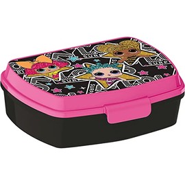 p:os p:os L.O.L. Surprise Lunch Box for Children with One Compartment, Plastic Lunch Box with Clip Fasteners, Lunch Box for Nursery, School and Leisure
