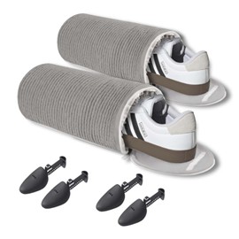 Shoe Wash Bag Washing Machine, 2 Pieces Shoes Wash Bag, Reusable Wash Bag Shoes with Hidden Zip, Shoe Bag Washing Machine with Shoe Tree 2 Pairs for All Shoe Types