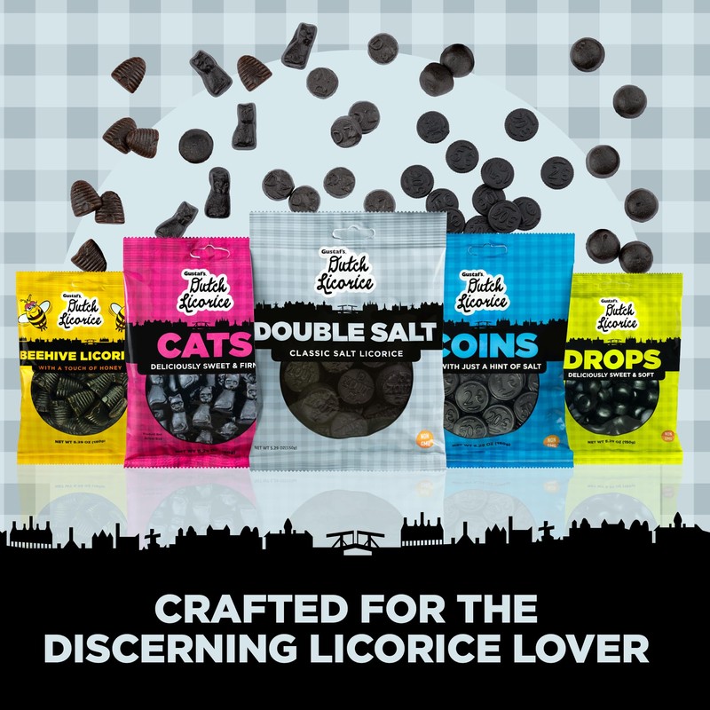 Gustaf's Dutch Licorice Double Salt Coins - 5.2oz Bag -
