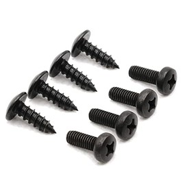 ReplacementScrews License Plate Screws Compatible with Infiniti Q40 - Stainless Steel - Black Oxide (Pack of 8)