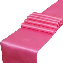 Rihana - Camino de Mesa de satén para decoración de Banquetes de Boda de 30,48 x 108 Pulgadas, Hot Pink, 1