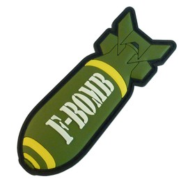 F-Bomb PVC Patch [Multicoloured] Compatible with Velcro Funny Patches for Backpacks PVC Patches for Vests Morale Patches for Hats Tactical Airsoft Patches Plate Checker Patches Hat Patches for Hats