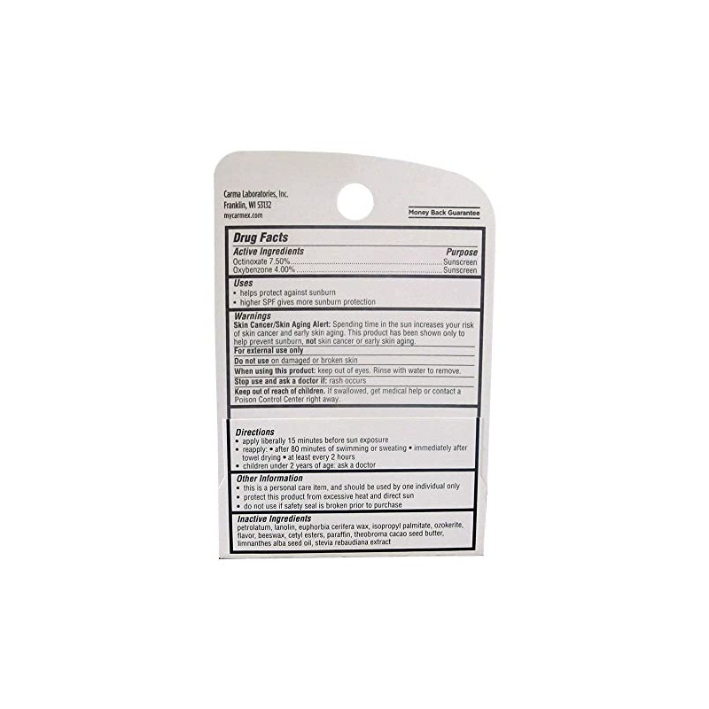 Carmex Bálsamo labial hidratante Click-Stick SPF 15 fresa 0.15 oz