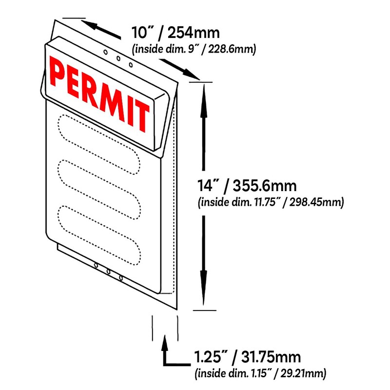 Mediz Outdoor Permit Brochure Box - Easy to Use Take