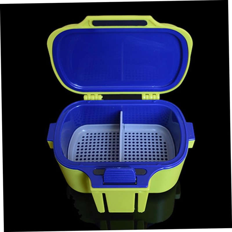 BUGUUYO Dual Layer Fishing Bait Holder Container Capacity Worm Storage