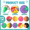 Sayglossy 12 Sets Fraction Set for Math Classroom Fractions Manipulatives
