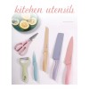 KH Cuchillos Set De 6pz Color Pastel Tijeras Cocina Regalo