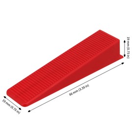 JAPCHET 400 cuñas de nivelación reutilizables, sistema de nivelación de baldosas, cuñas para espaciadores de 1/8, 1/16, 1/32 pulgadas para instalación de nivelador de azulejos, color rojo