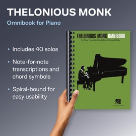 Thelonious Monk - Omnibook for Piano: Transcribed Exactly from His Recorded Solos - Comb-Bound to Lay Flat While Playing