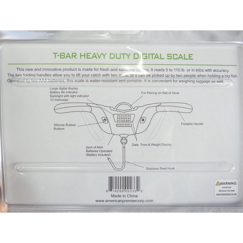 AMERICAN SPIRIT 110LB / 50KG Heavy Duty Digital Scale