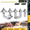 Akylin 7Pcs 45 Degree Chamfer Router Bit Set,1/2" Shank,1/4",5/16",3/8",1/2",5/8" 3/4"