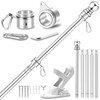 6 FT Metal Flag Pole Kit for Outside House w/