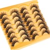 TNFVLONEINS Fox Eye Lashes Wispy Faux Mink Lashes Fluffy Fairy