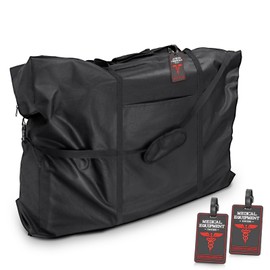 Hengme Rollator Travel Bag with 2 Medical Equipment Luggage Tag - Waterproof Wheelchair Bag for Folding Walker Wheelchair Transport Chair Portable Large Duffel Bag Carry Case(39" Lx16 Wx32 H)