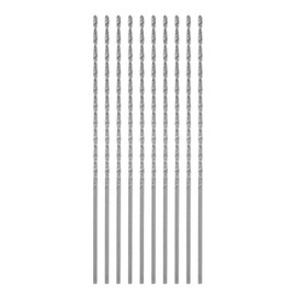 QUARKZMAN Extra Long Spiral Drill Bits 1.5 mm HSS Drill Bit with High-Speed Steel Straight Shank Drill Bits 100 mm Length for Metal Woodwork Plastic Aluminium Alloy Pack of 10