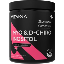Inositol en Polvo 40:1 Myo-Inositol y D-Chiro Caronositol® y Quatrefolic® Folato 5-MTHF Certificado FST Bienestar Femenino Vegano 90 Porciones 3 Meses 370 g